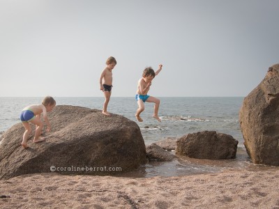 Séance photo enfants à la plage